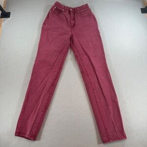 B.U.M. Equipment Vintage High Waisted Mom Jeans Burgundy Red Size 3